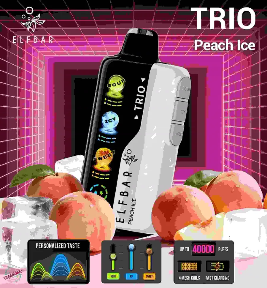 Elf Bar Trio Peach Ice disposable vape